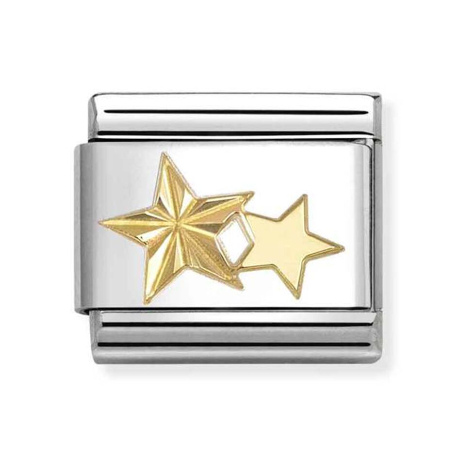 030149/65 GOLD DIAMOND CUT AND RAISED STAR CHARM