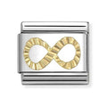 GOLD DIAMOND CUT INFINITY CHARM