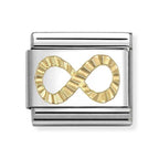 GOLD DIAMOND CUT INFINITY CHARM