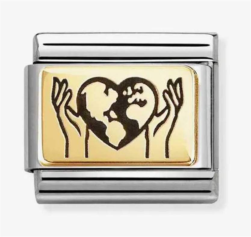 HANDS WITH GLOBE CHARM