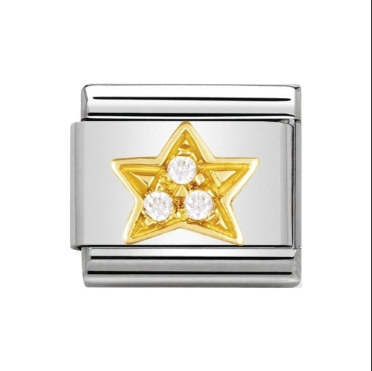 030308/01 NOMINATION CZ WHT STAR CZ SET CHARM