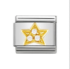 030308/01 NOMINATION CZ WHT STAR CZ SET CHARM