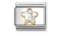 030614/010 NOMINATION WHT CZ STAR CHARM - CZ FACET
