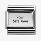 330104/01 NOM SILVER PLAIN CUSTOM PLATE