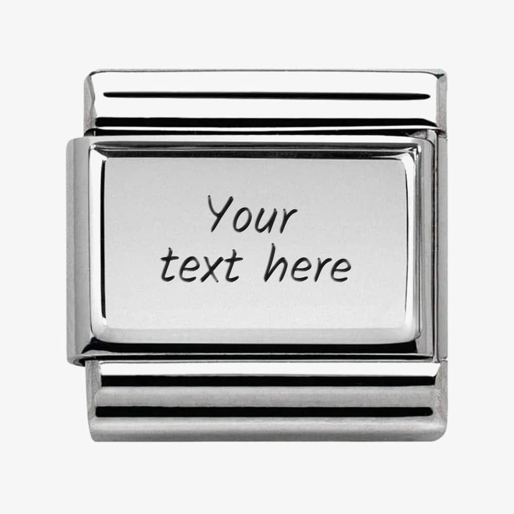 NOM SILVER PLAIN CUSTOM PLATE