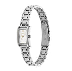 LADIES STAINLESS OLIVIA BURTON RECT GROVE SILVER WHT DIAL BW
