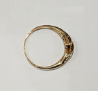 9ct Yellow Gold Emerald & Diamond Ring