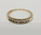 9ct Yellow Gold 7 Diamond Half Eternity Ring
