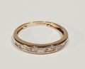 Ladies 14ct 7 Baguette CZ  Stone Half eternity Ring