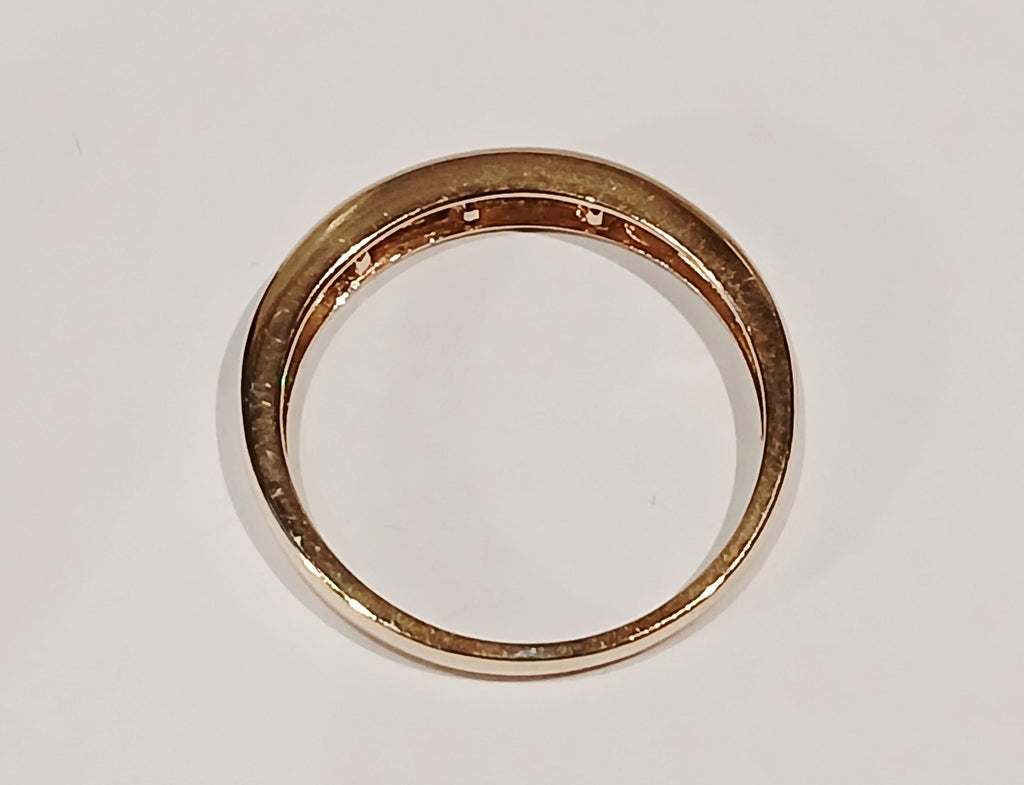 Ladies 14ct 7 Baguette CZ  Stone Half eternity Ring