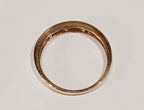 Ladies 14ct 7 Baguette CZ  Stone Half eternity Ring