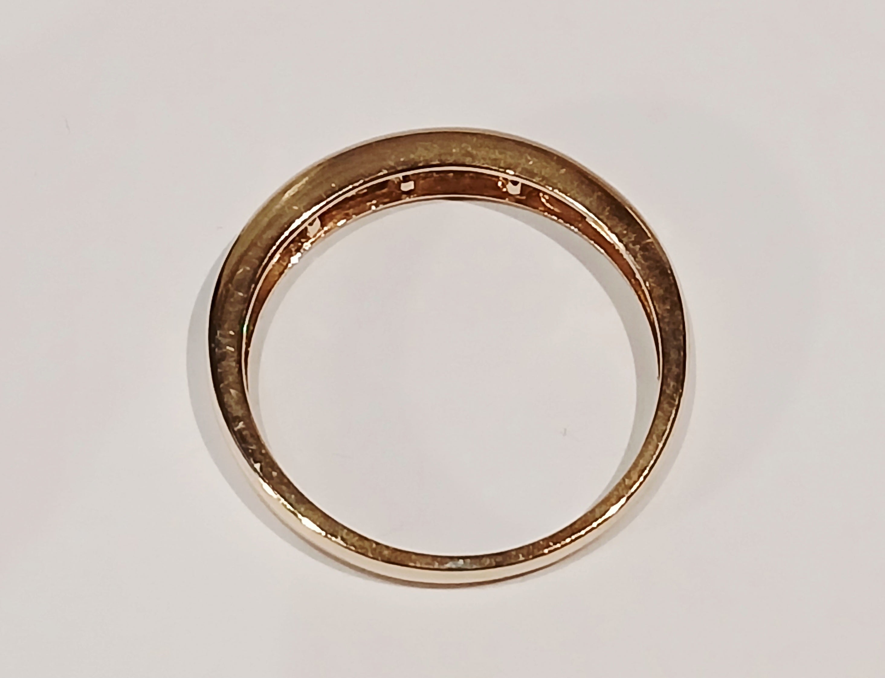 Ladies 14ct 7 Baguette CZ  Stone Half eternity Ring