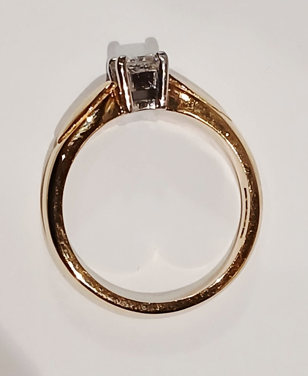 Ladies 18ct 0.33ct Princess Cut Diamond Solitaire Ring