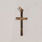 9CT YELLOW GOLD 1.1G DC 30MM CROSS ONLY | PRE OWNED