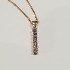9CT YELLOW GOLD 0.5G 6 DIA CLW SET BAR PEND | PRE OWNED