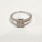 Ladies 18ct White Gold 0.50ct Diamond Invisible set Ring