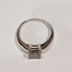 Ladies 18ct White Gold 0.50ct Diamond Invisible set Ring