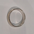 9YG & SILVER EDGE 4.7G 6MM WEDDING BAND RING V | PRE OWNED