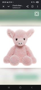 Truffles Piglet Bubblegum Pink CHARLIE BEAR Soft Toy