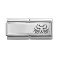 330710/17 NOM CUSTOM CAT SIL - DOUBLE ENGRAVE