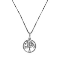 SILVER RP CZ TREE OF LIFE ON BOX NECKLET