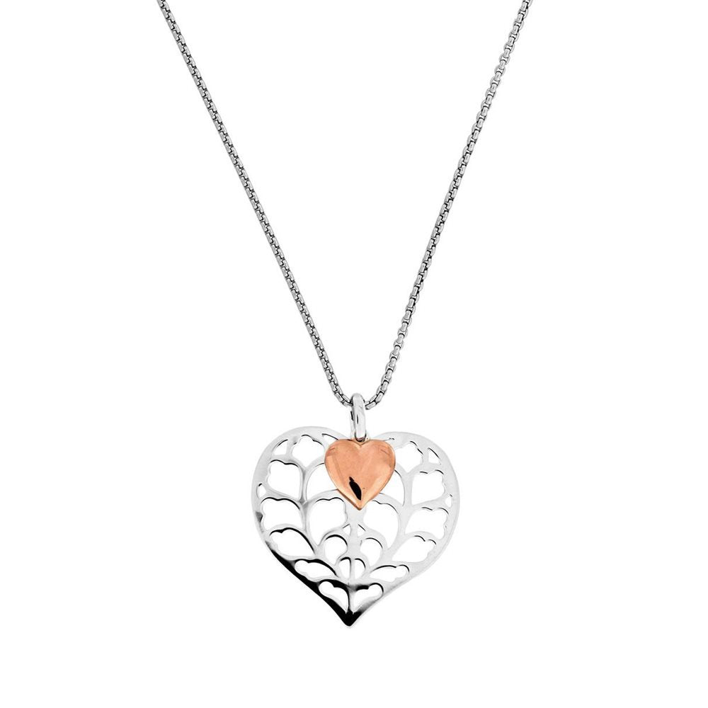 SILV HEART OF YORKSHIRE RGP SML DBLE PENDANT