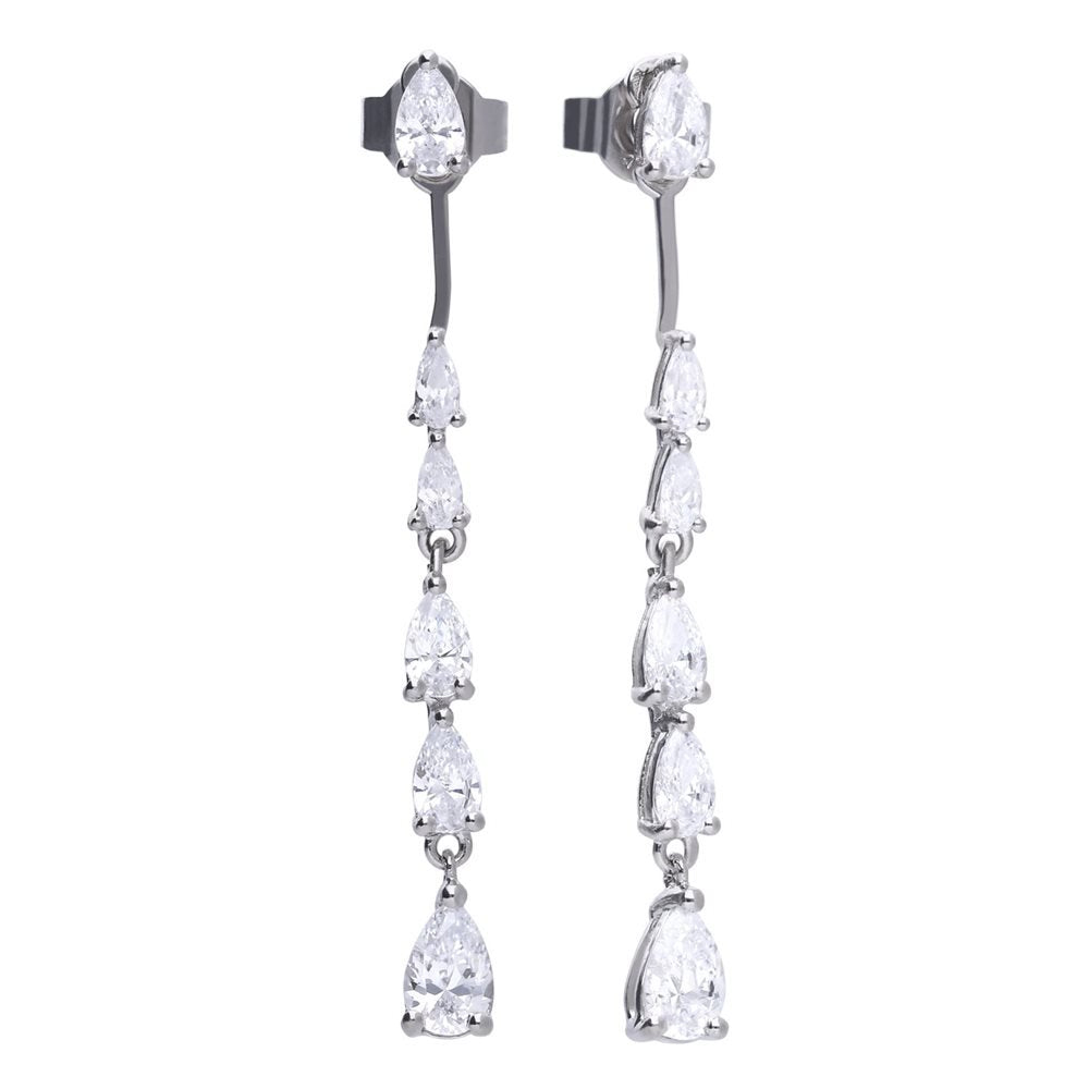 SILV ZIRC DIAMONFIRE GRADUATED CL. DROP ER