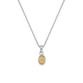 SILV NOVEMBER PEND HOT DIAMONDS 16-18" BOX CHAIN