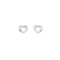 SILV HEART STUD HOT DIAMONDS AMULETS