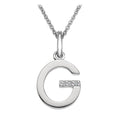 SILV INITIAL G HOT DIAMONDS 16-18" TRACE CHAIN