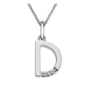 SILV INITIAL D HOT DIAMONDS 16-18" TRACE CHAIN