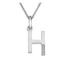 SILV INITIAL H HOT DIAMONDS 16-18" TRACE CHAIN