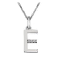 SILV INITIAL E HOT DIAMONDS 16-18" TRACE CHAIN