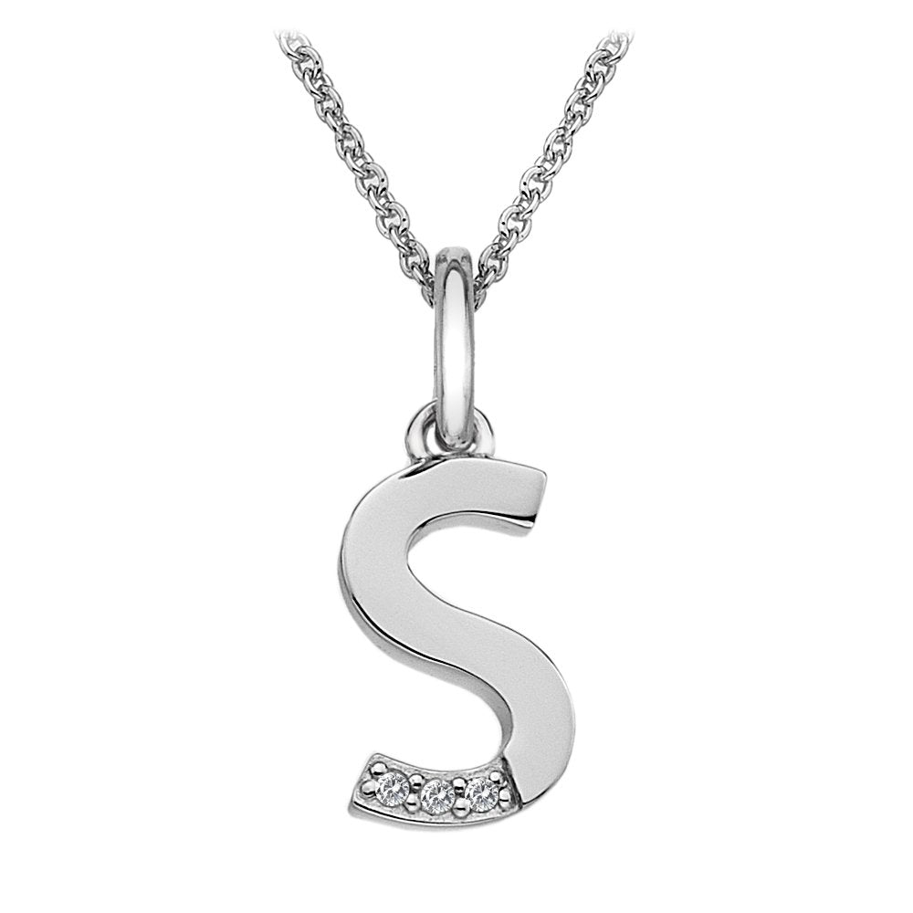 SILV INITIAL S HOT DIAMONDS 16-18" TRACE CHAIN
