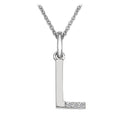 SILV INITIAL L HOT DIAMONDS 16-18" TRACE CHAIN