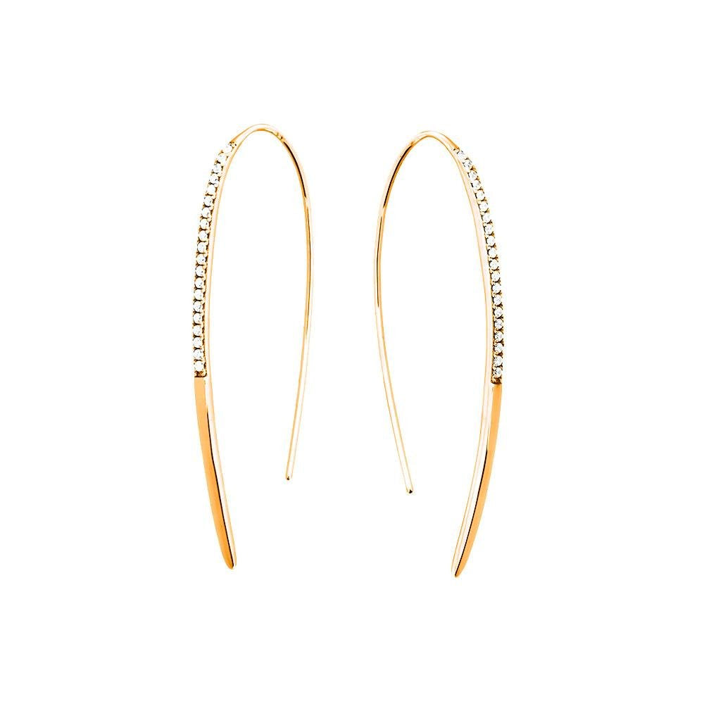 SILV RGP PAVE CZ HOOK EARRINGS