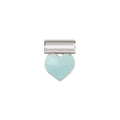 NOM SEIMIA SILVER ENAMEL GREEN HEART SYMBOLS