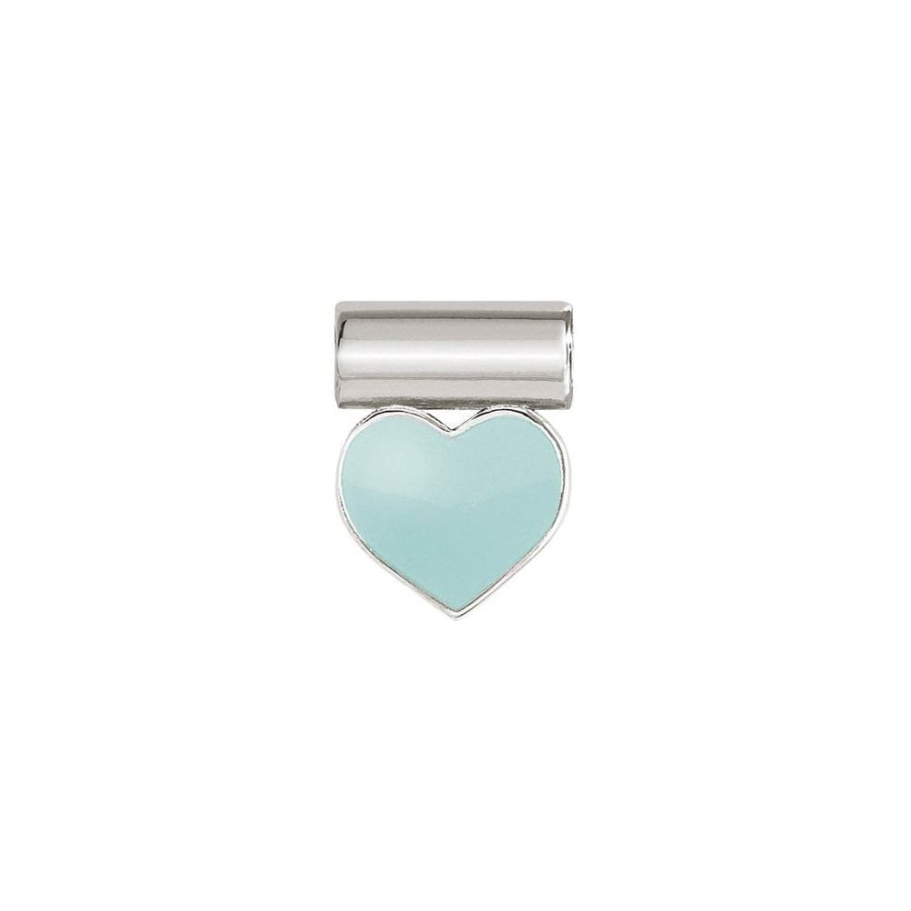 NOM SEIMIA SILVER ENAMEL GREEN HEART SYMBOLS