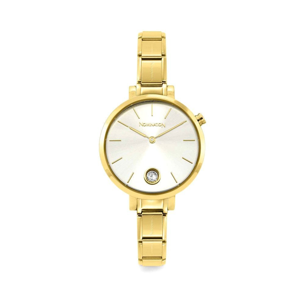 NOM GP RND SILVER DL. ZIRCON PARIS SM WATCH