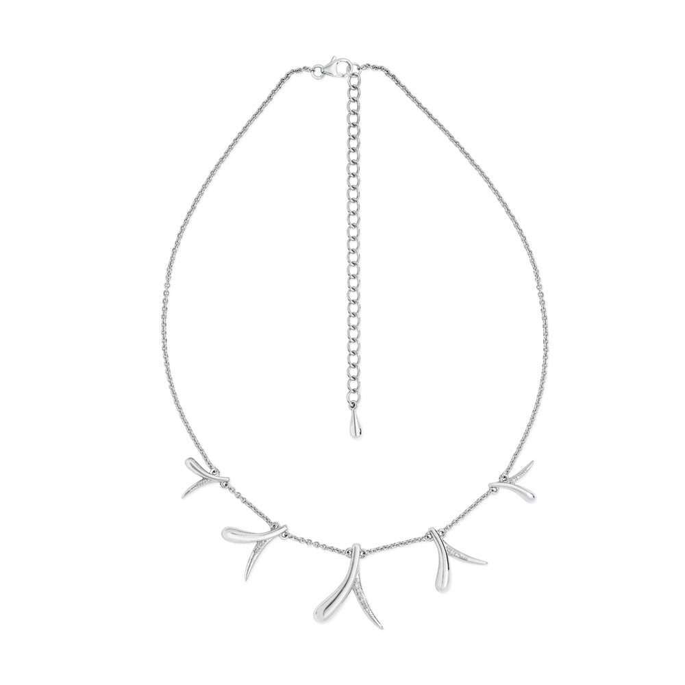 LDS SILV DIAMOND SET SYCAMORE MULTI PEND ON 16-20" TRCE CH.