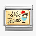 030289/08 NOM FRIENDS WITH COCKTAILS ENAMEL PLATES (IC)