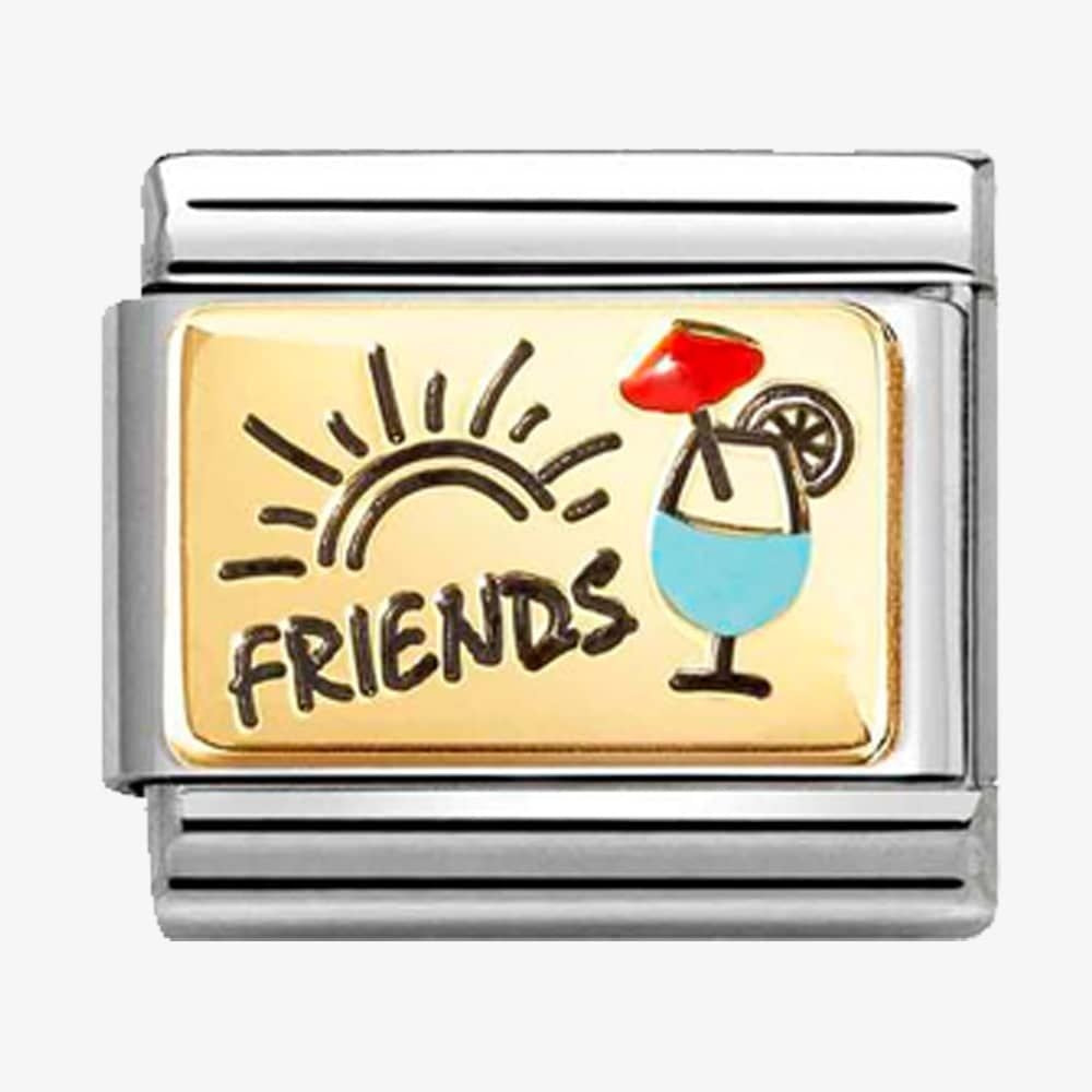 030289/08 NOM FRIENDS WITH COCKTAILS ENAMEL PLATES (IC)