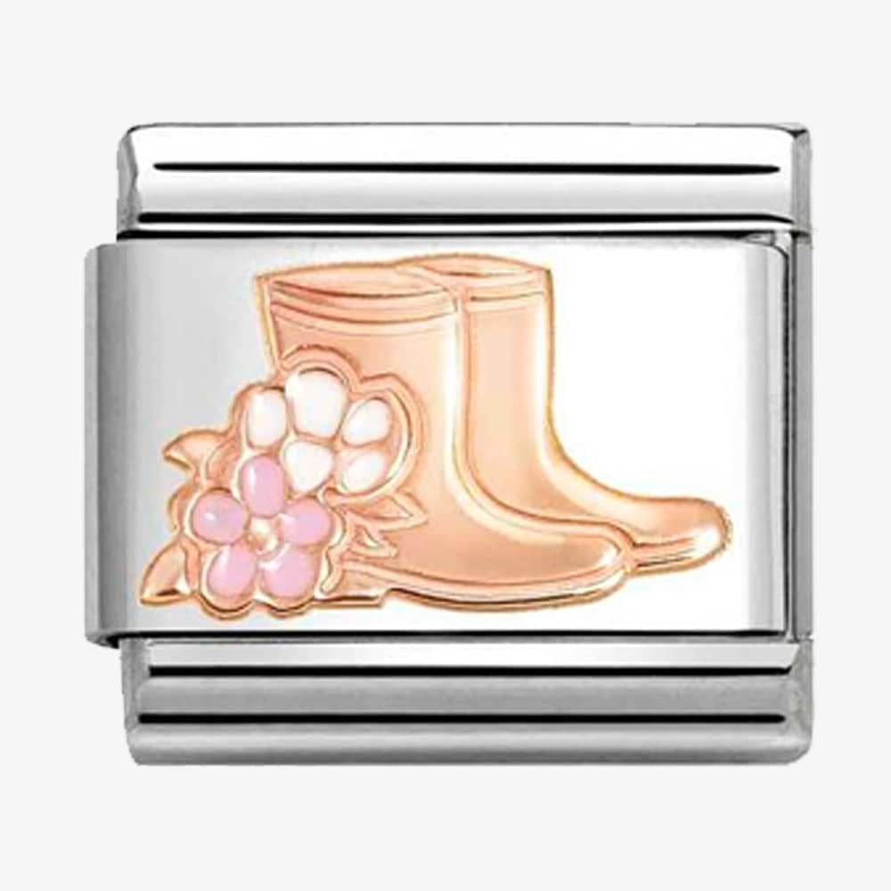 NOM ROSE BOOTS WITH FLOWERS - SYMBOLS