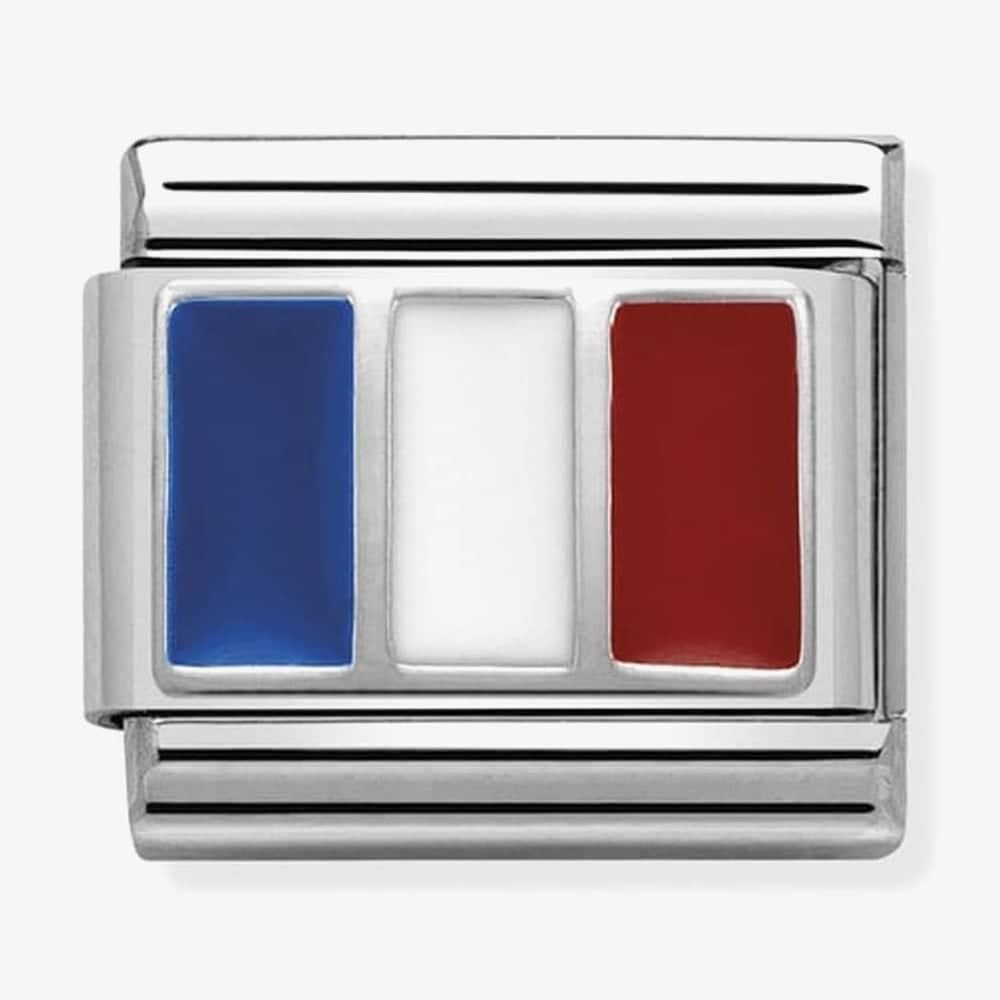 NOM FRANCE ENAMEL FLAG SILV SHINE