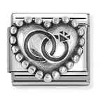NOM DOT HEART WEDD RINGS SILV SH. - OXID SYMBOL