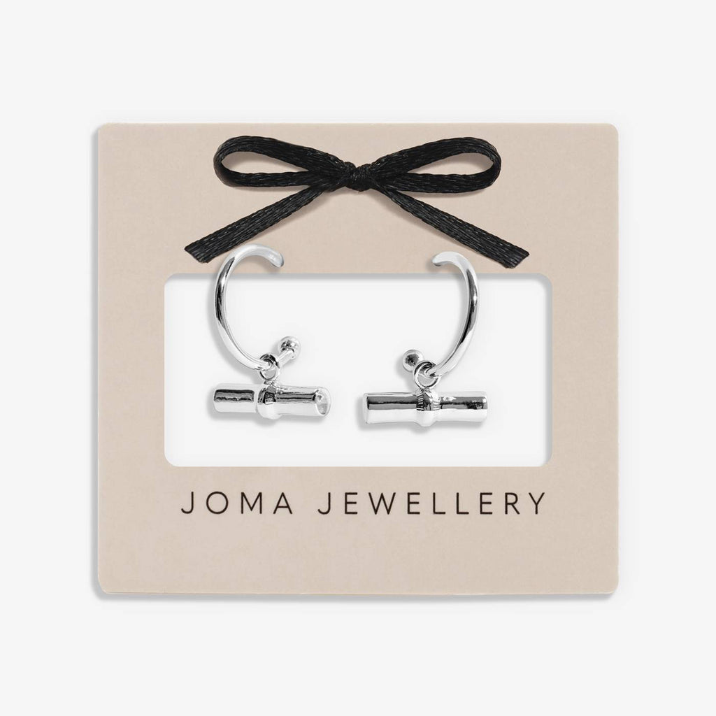 CLASSIC COLLECTION | SP T-Bar Drop Hoop Earrings by Joma