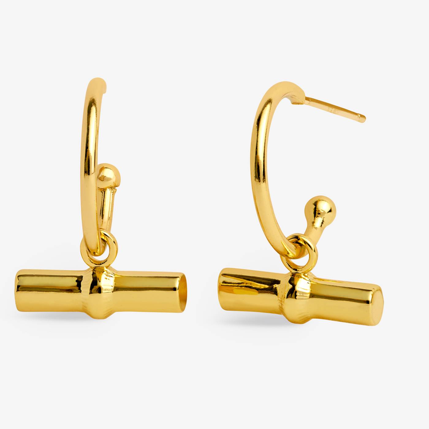 CLASSIC COLLECTION | GP T-Bar Drop Hoop Earrings by Joma
