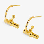 CLASSIC COLLECTION | GP T-Bar Drop Hoop Earrings by Joma