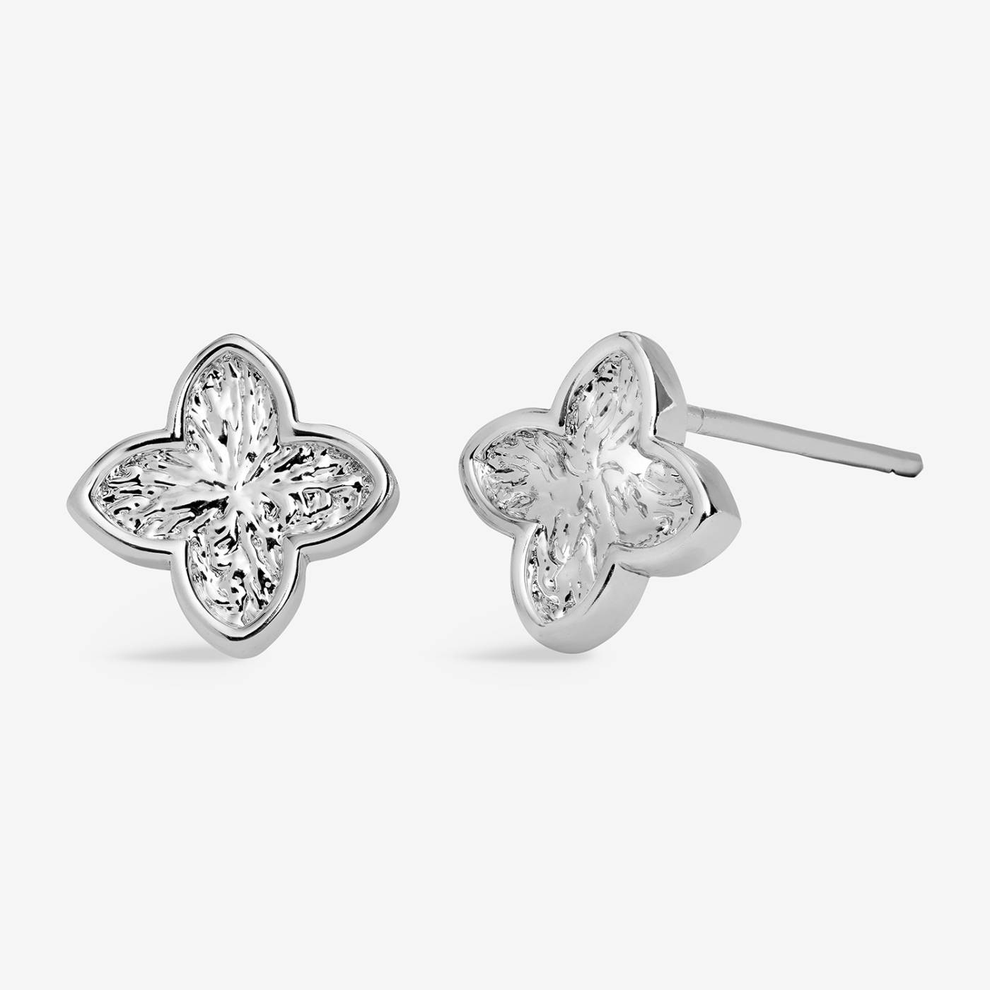 SIGNATURE CLOVER COLLECTION | TEXTURED CLOVER SP Stud Earrings by Joma