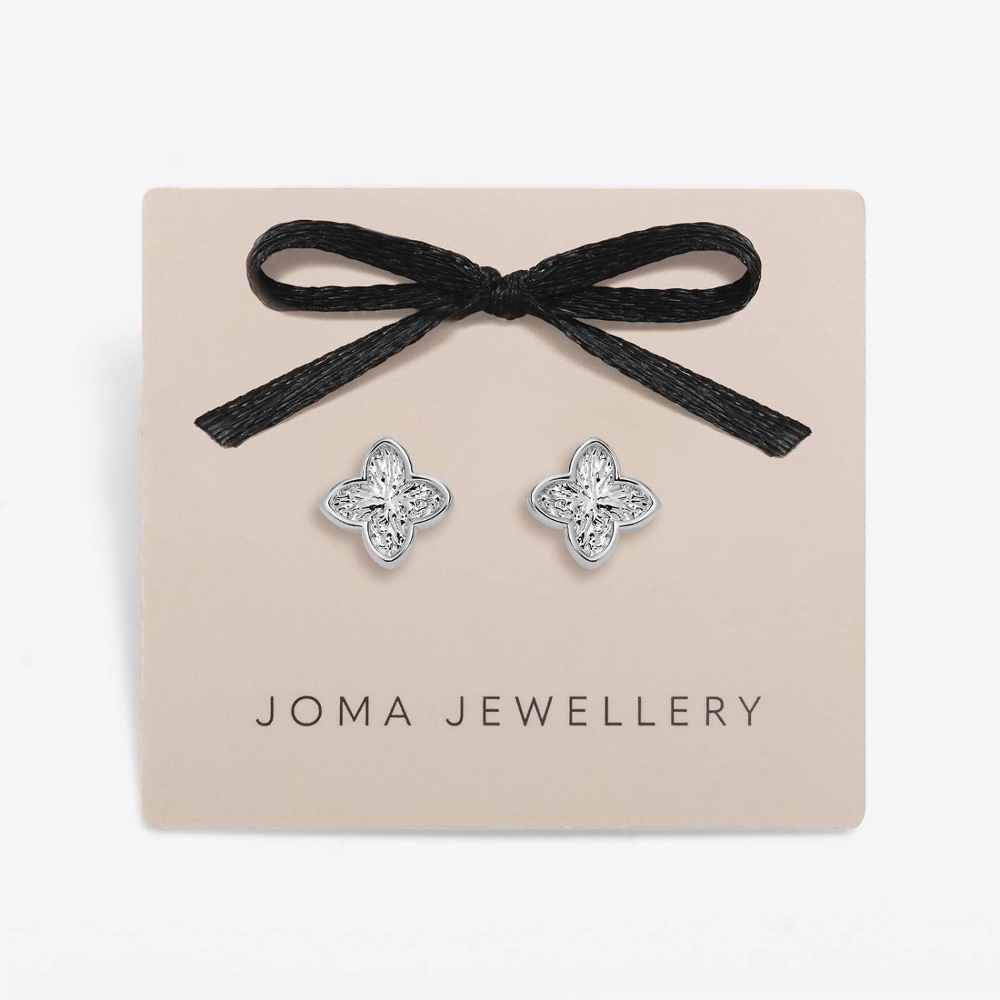 SIGNATURE CLOVER COLLECTION | TEXTURED CLOVER SP Stud Earrings by Joma